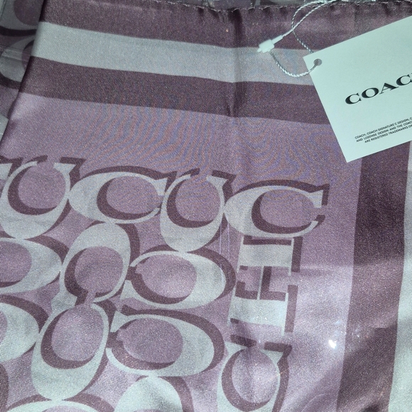 Coach Square Silk Scarf NIP - Picture 3 of 3
